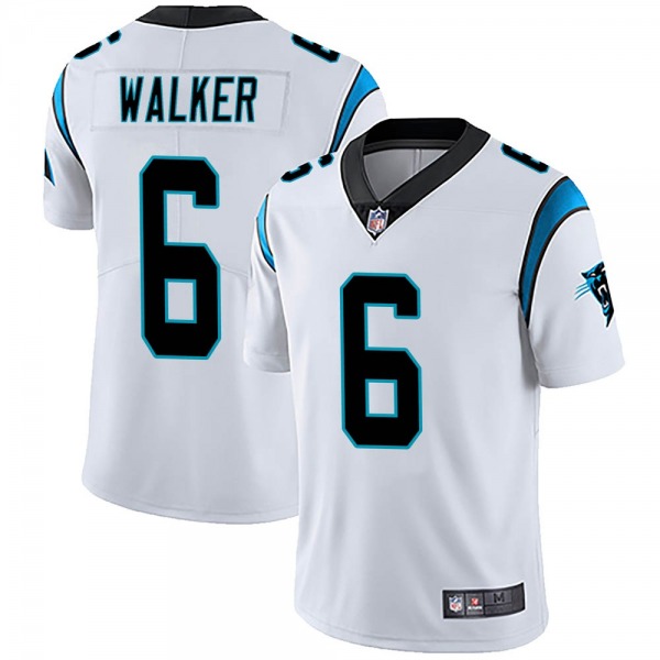Men's Carolina Panthers White #6 P.J. Walker Vapor Untouchable Limited Stitched Jersey
